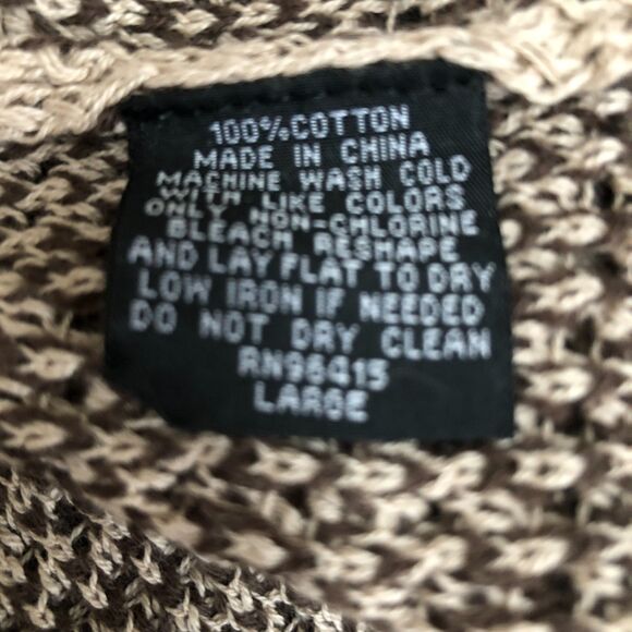 Massive Luxury Edition NWT Brown & Beige Knit Modern Button Up Casual Shirt Sz L - Picture 9 of 12